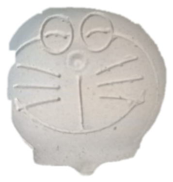 Cartoon Cat — safed plaster figure